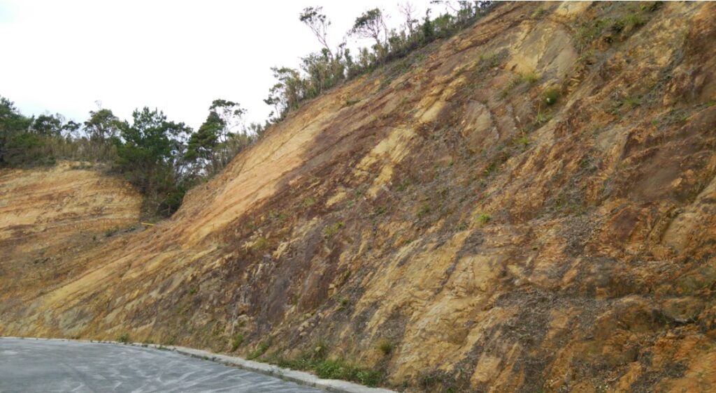 名護市、嘉陽層褶曲